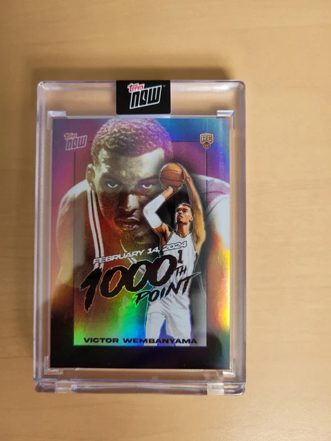 Carte Victor Wembanyama 1000th Points – Topps Now 2024 #VW-1, San Antonio Spurs, Rookie