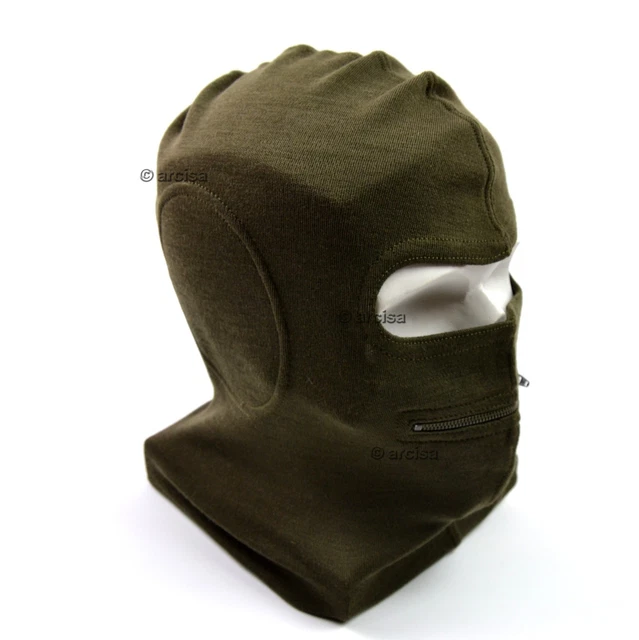 Genuine Italy italian army face mask balaclava two hole mask with zip new