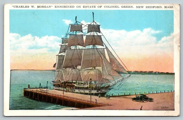 Charles W. Morgan  New Bedford  Massachusetts  Postcard  1933