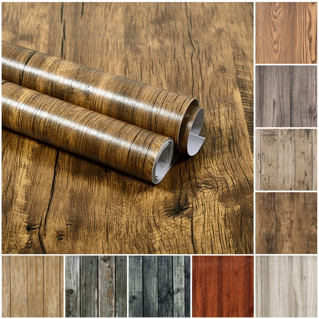 3D RUSTIC WOOD Wallpaper SelfAdhesive Contact Paper Waterproof 1.3x16