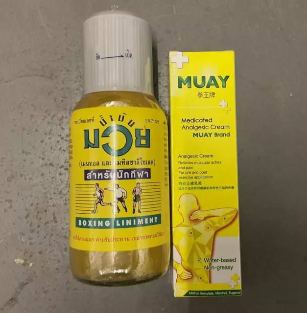 Namman Muay Thai Oil 450ml Muay + Medicated Analgesic 100g Cream UK SELLER