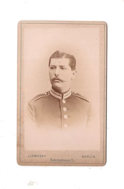 CDV Foto Soldat - Berlin 1880er