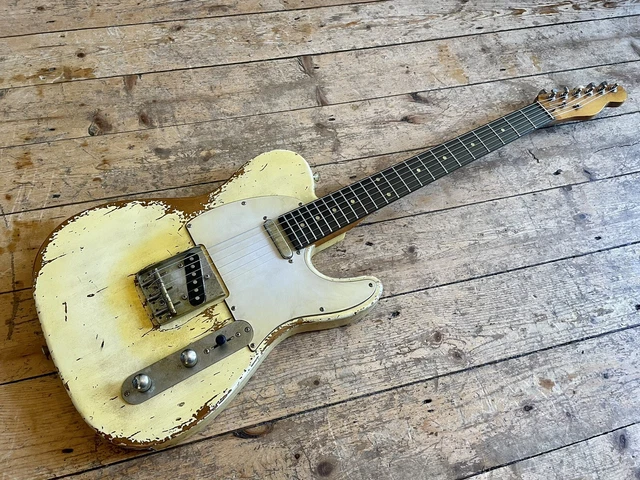 Telecaster Vintage White Blonde Heavy Relic Dirty Vintage Style Nitro paint