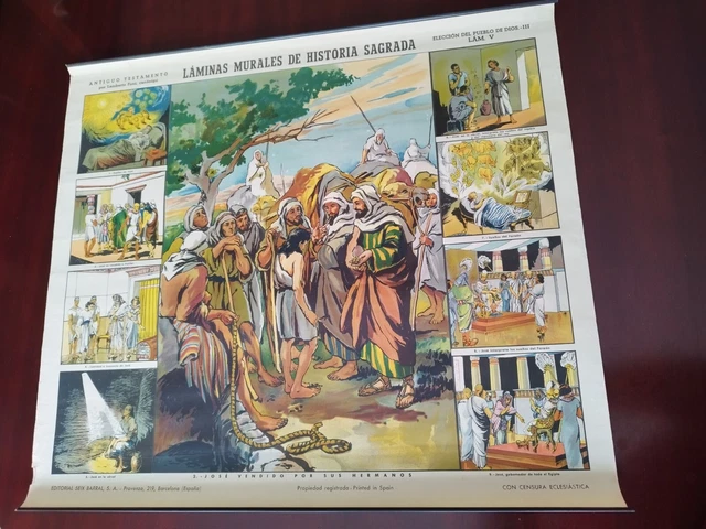 Laminas Murales de Historia Sagrada - Antiguo Testamento - José Vendido por sus Laminas Murales de Historia Sagrada - Antiguo Testamento - José Vendido por sus