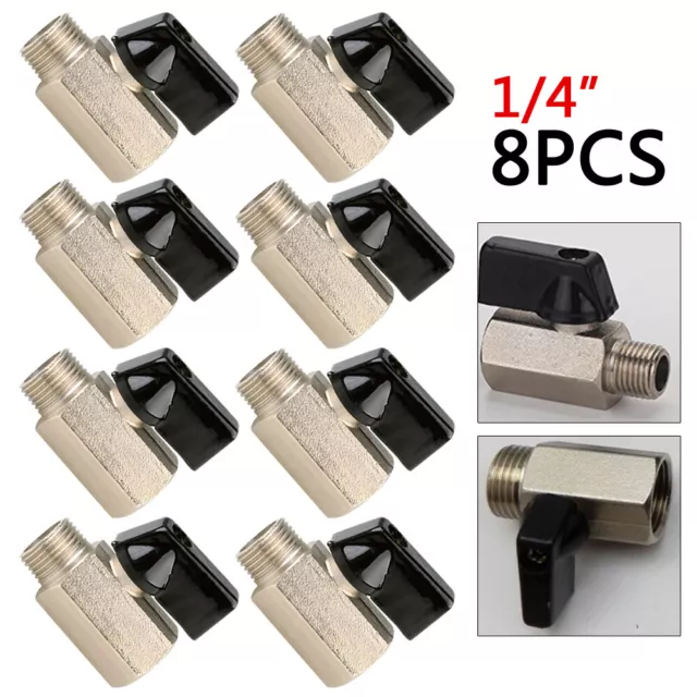 Set of 8 Carpet Cleaning 1/4" Ball Shut-Off Valves Carpet Cleaning Ball Valve US