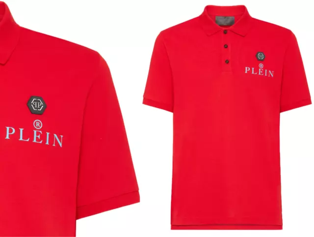 Philipp Plein Shirt Polo Ss Patch Logo Chemise Polo T-Shirt XXL