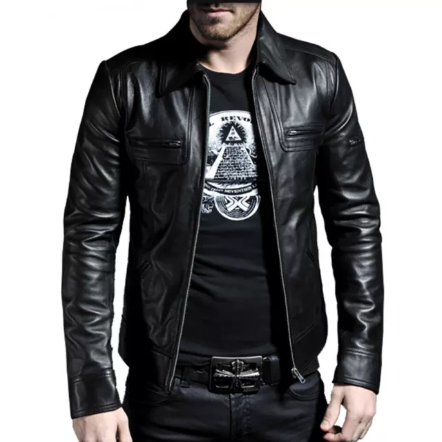 LAVERAPELLE MEN'S GENUINE Lambskin Leather Jacket (Black, Large ...