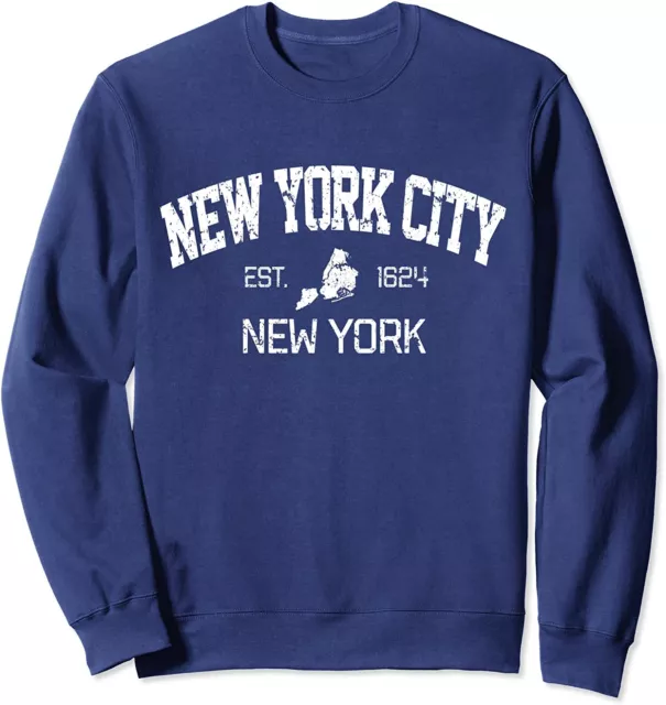 Vintage New York City EST 1624 Souvenir Gift Unisex Crewneck Sweatshirt