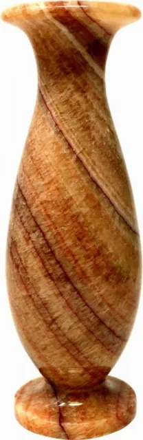 Vase Tulpe aus Onyx Marmor, 20 cm rötlich ca. 1 kg Dekovase Naturstein Edelstein