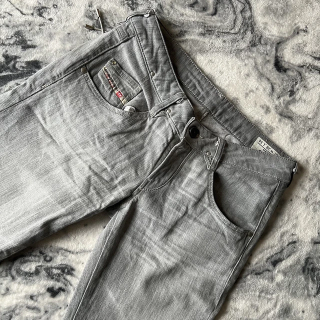DIESEL CLUSH WOMENS Ladies Grey Denim Stretch Jeans Faux Leather Trim W 28 L 34 29.99 PicClick UK