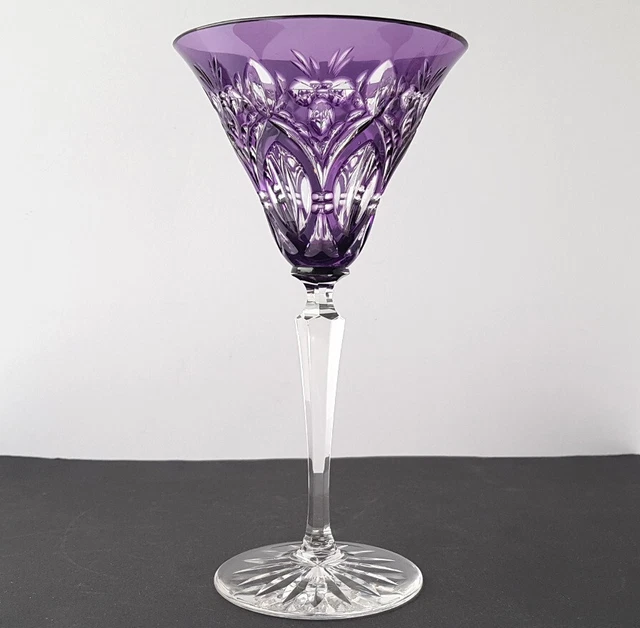 Verre à Vin Stängelglas Verre Émail Ponçage à la Main Um 1900 L914
