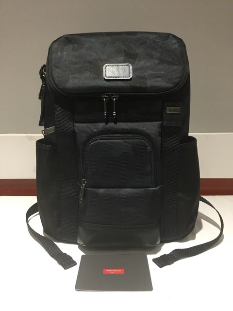 TUMI Thornhill Navy Camo Alpha Bravo Line Navy Blue Black Backpack (126274) NEW