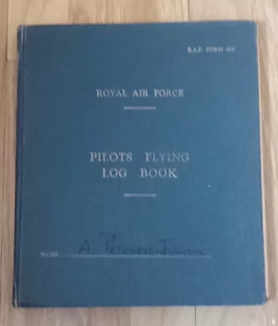 RAF Officers Flying Log Book A G Petgrave-Johnson