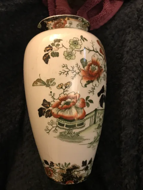 Imperial Semi Porcelain Myott Sons & Co Pair Vases 22cm