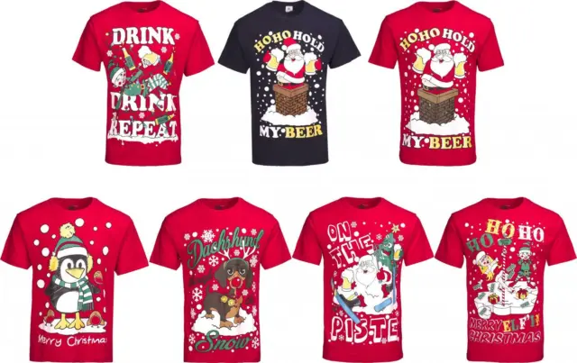 New Mens Women Ladies Novelty Funny Christmas Xmas Top T-shirt Joke Gift