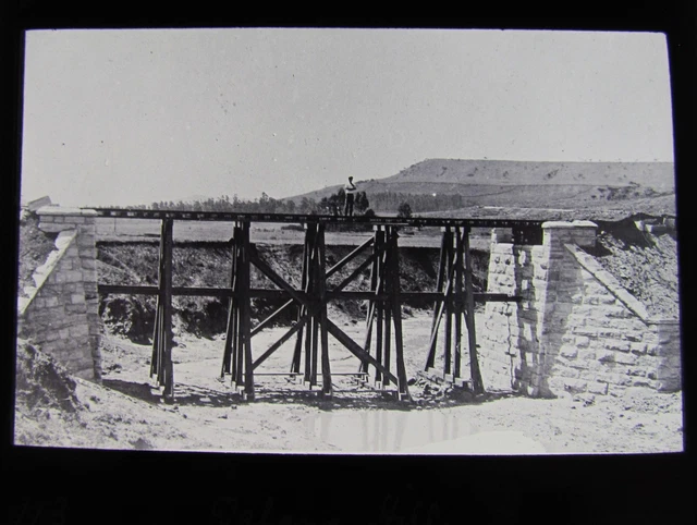 Glass Magic Lantern Slide DALAWA HILL C1910 POSSIBLY CANADA