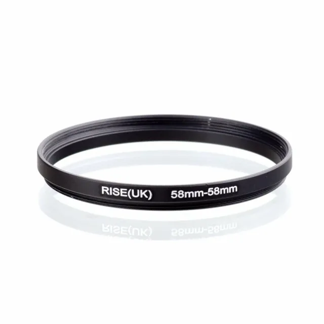 RISE(UK) 58mm-58mm 58-58 mm 58 to 58 Extend Ring Filter Adapter black free shipp