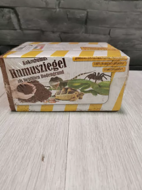 Humusziegel Kokos Einstreu Reptilien Bodengrund, ca. 27 Liter, 3 x 650 g