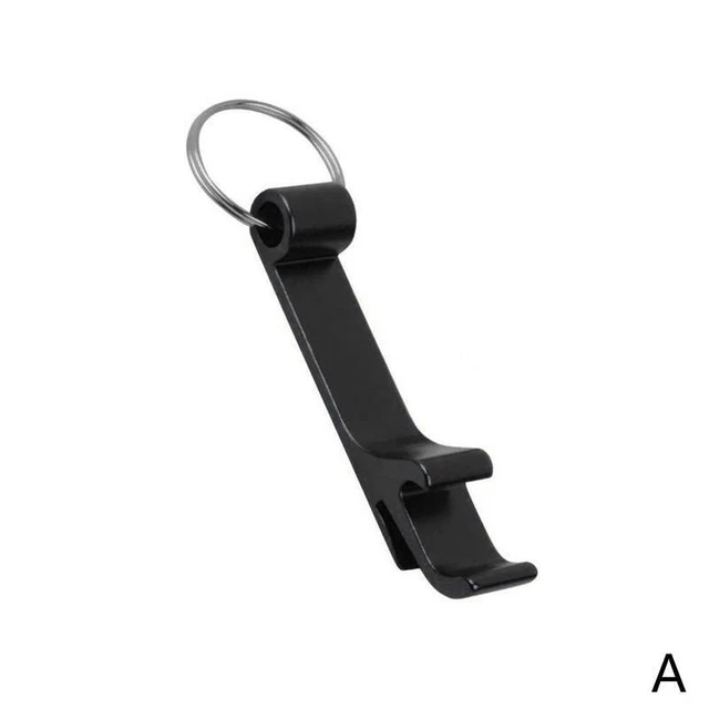 Black Portable 4 in 1 Bottle Opener Chain KeyRings Keychain Metal AU Beer Bar B1