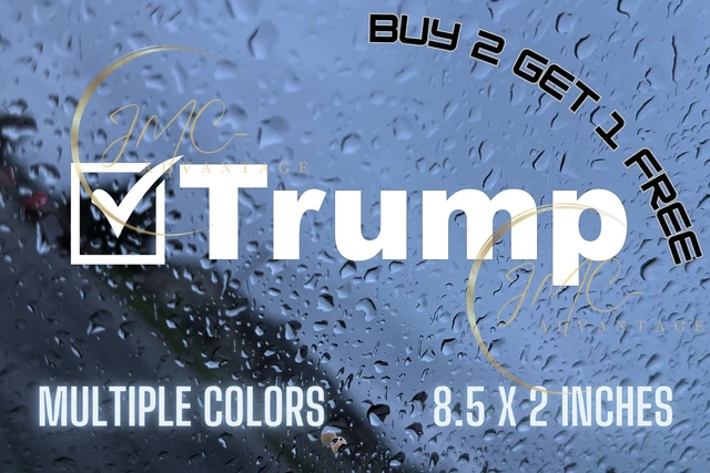 TRUMP 2024 CHECK Mark Die Cut Vinyl Decal 8.5in American Flag Decal 2A ...