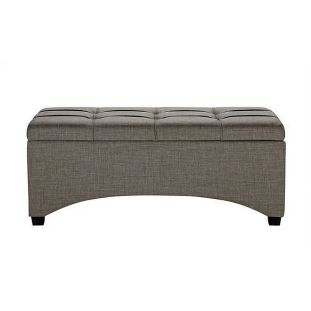 Better Homes & Gardens Pintucked Storage Bench Bedroom Storage Home Decor, Taupe