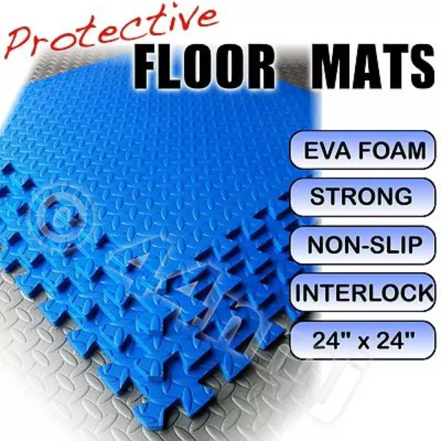 12mm a Incastri Modulare Protettivo Eva Pavimento Stuoie Blu 16 Sq Piedi 1.4m