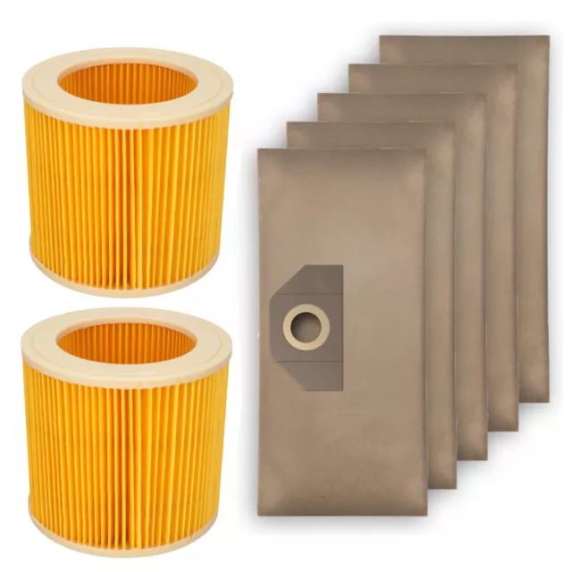 20x Sacs d'aspirateur, 2x Filtre pour Karcher 6.959-130.0 WD 3.200 WD 3.500 2251