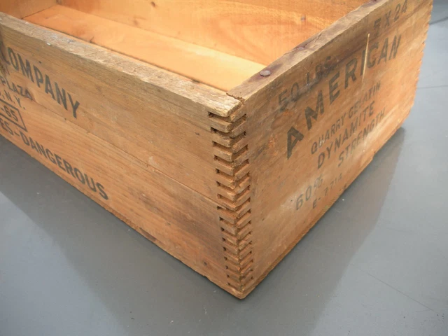 Vtg American Cyanamid Company Wood Explosives Shipping Crate 30 Rock Plaza NY 11