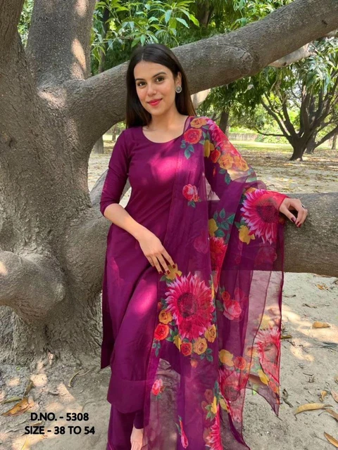 Abito taglie forti designer indiano Salwar Kameez Dupatta matrimonio Palazzo Kurta