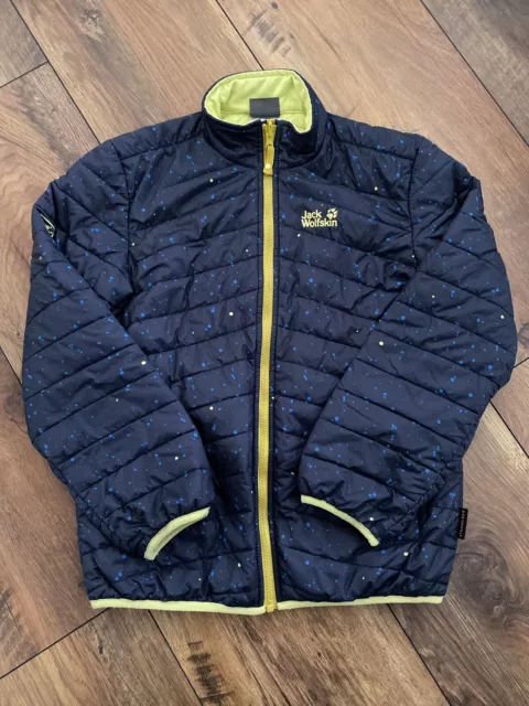 Jack WOLFSKIN🐾Jacke🐾Junge🐾Gr. 164👍blau Muster🐾wie Neu