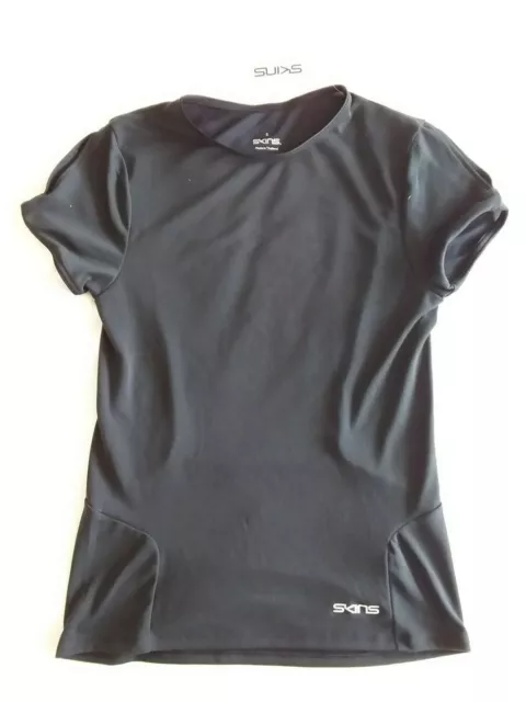 Skins - Womens Borrie Short Sleeve Top - BNWT - Small - Black - RRP £40