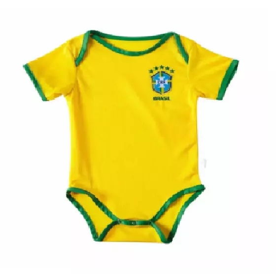 Home Brazil Brasil Soccer Football Baby Bodysuit Boy Infant Jersey Shirt Kit