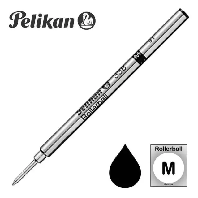 Pelikan 338M Rollerball Refill, Black, Medium