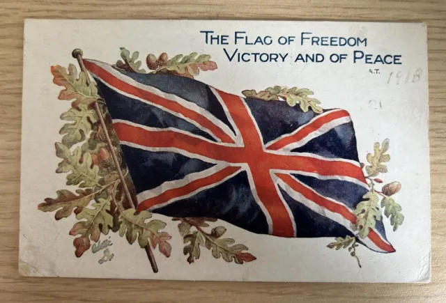 WW1 Patriotic Postcard. The Flag Of Freedom Victory And Of Peace.