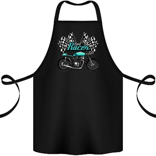 Cafe Racer Biker Motorcycle Motorbike Cotton Apron 100% Organic