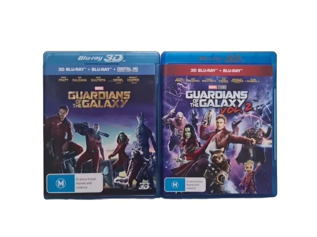 Guardians Of The Galaxy Vol 1 & 2 3D + 2D Blu Ray Bundle | Region Free