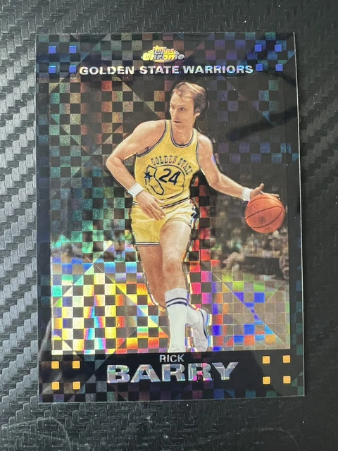 Rick Barry 2008 TOPPS CHROME BLACK X-FRACTOR CARD /50!
