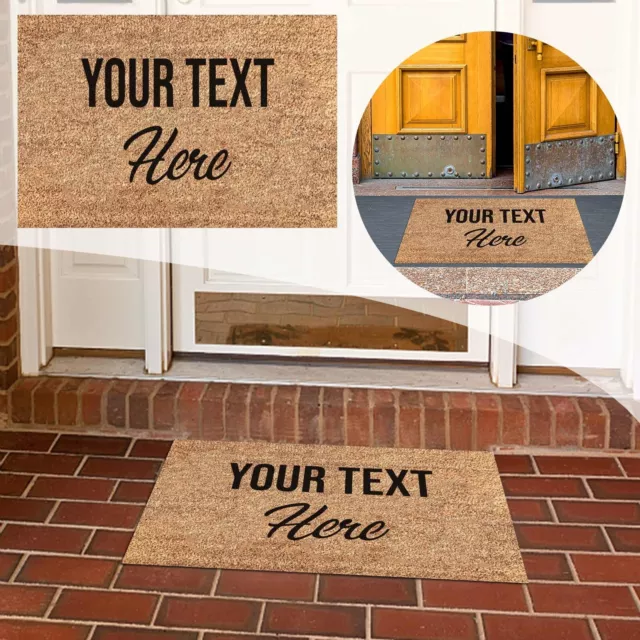 Your Text Here Letter Print Doormat Front Door Welcome Mat Bathroom Kitchen Rug