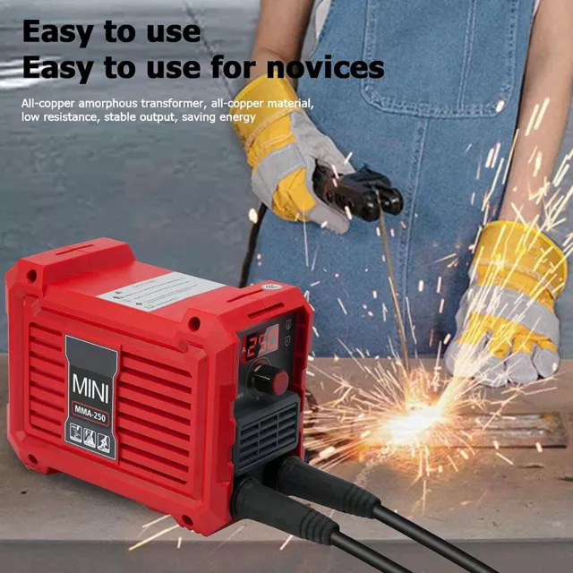 Small Welder Machine, Mini Portable ARC Welder, Digital LED Display, 220V MMA