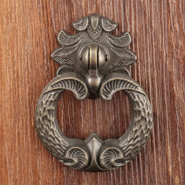Antique Bronze Dresser Cabinet Knob Hardware Drawer Closet Drop Ring Pull Handle