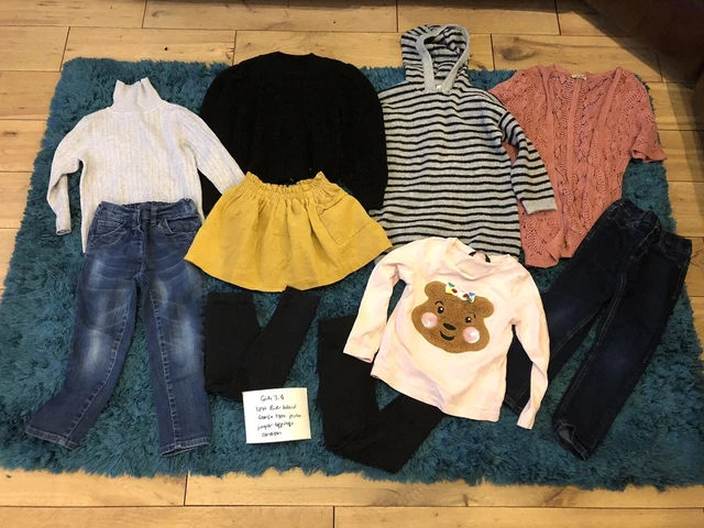 Girls age 3-4 years clothes bundle next river island top leggings dress Cardigan