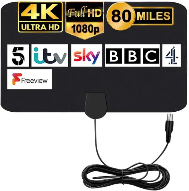 Antenna TV Interna Freeview Antenna TV Digitale 4K 1080P Antenna Finestre per Ri