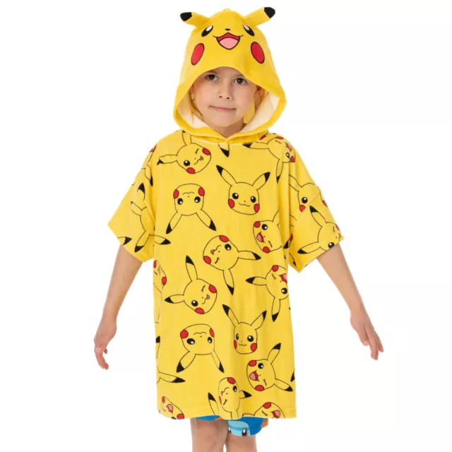 Pokemon  Toalla con Capucha de Pikachu para Niños/Niñas (NS7458)