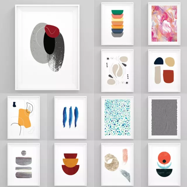 Modern Wall Art Framed Abstract Prints Scandinavian Poster Nordic Design Décor