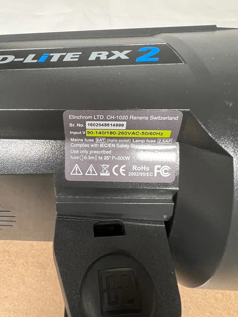 Flash Elinchrom Studio D-Lite RX 2 monolluz para fotografía por favor consulte las fotos