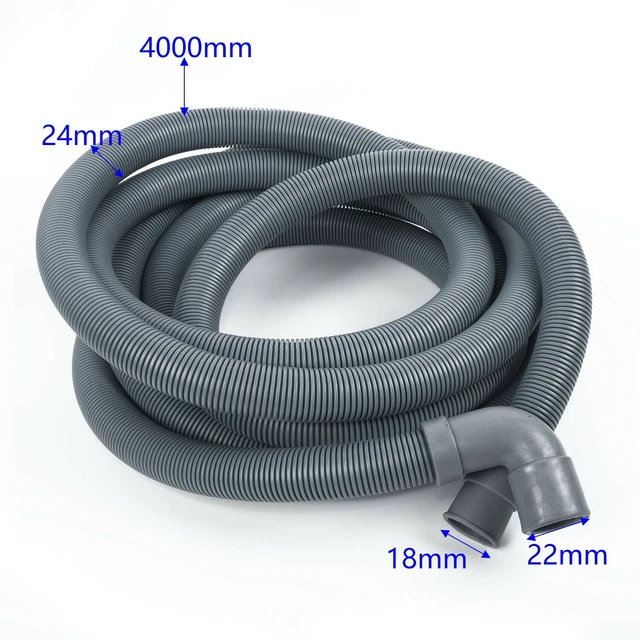 4 METRE EXTRA Long Drain Hose Waste Pipe For Washing Machine Dishwasher