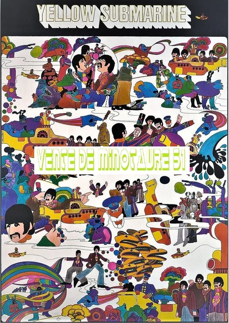 Beatles - 3 affiches de films - «Yellow Submarine» - Édition italienne