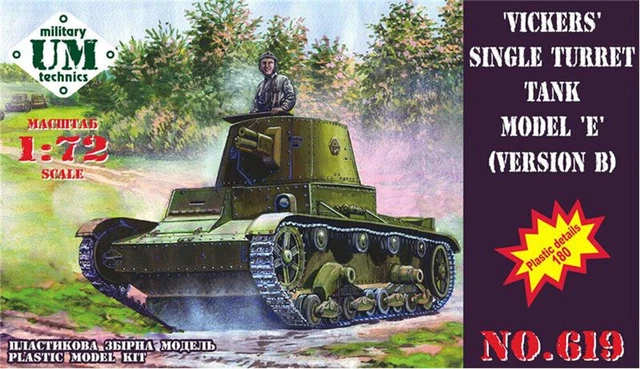 Vickers Tank Model Kit LIGHT TANK VICKERS Model E (Variant B) WWII 1/72 Scale Plastic Model ...