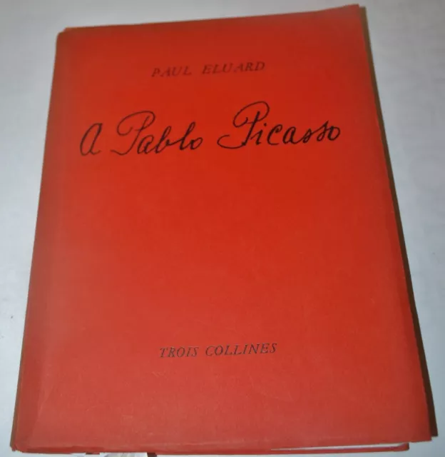 [PICASSO (Pablo)]. ELUARD (Paul) A Pablo Picasso. Genève, Paris, 1944
