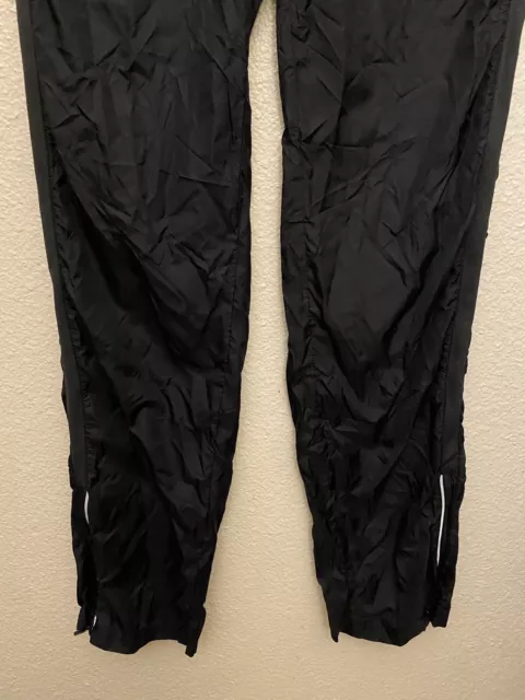 NIKE MEN’S RUNNING Windbreaker Pants Nylon Reflective Black Size XS 28 ...